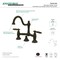 Kingston Brass KS3915GL Restoration Bathroom Bridge Faucet, Oil Rubbed Bronze KS3915GL - alternate 5
